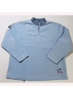 The Disney Store Winnie the Pooh Eeyore Light Blue Fleece Pullover Sweatshirt, L